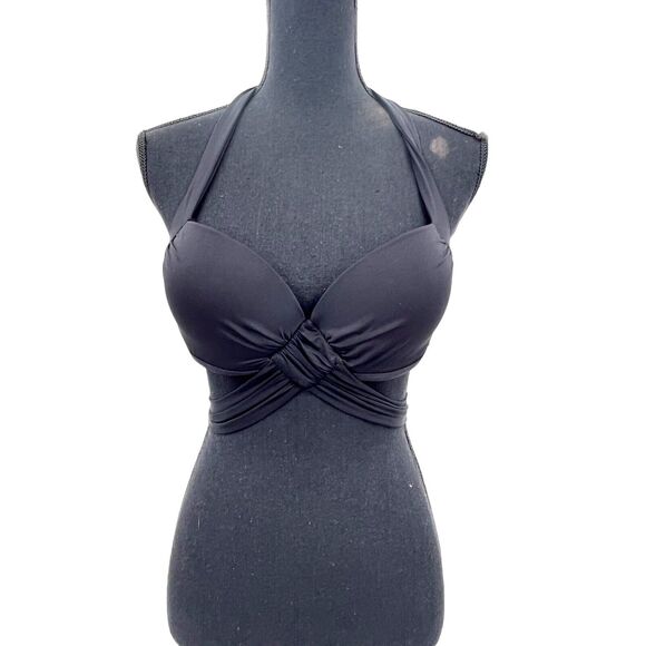 Victoria's Secret Swim Wrap Multiway Bandeau Bikini Top Black Size 34 C‎ - Picture 1 of 6